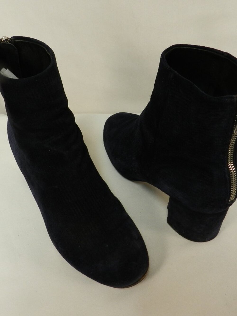 Rag & Bone Suede blue textured ankle zip boots booties zip Italy Size 40 US 9